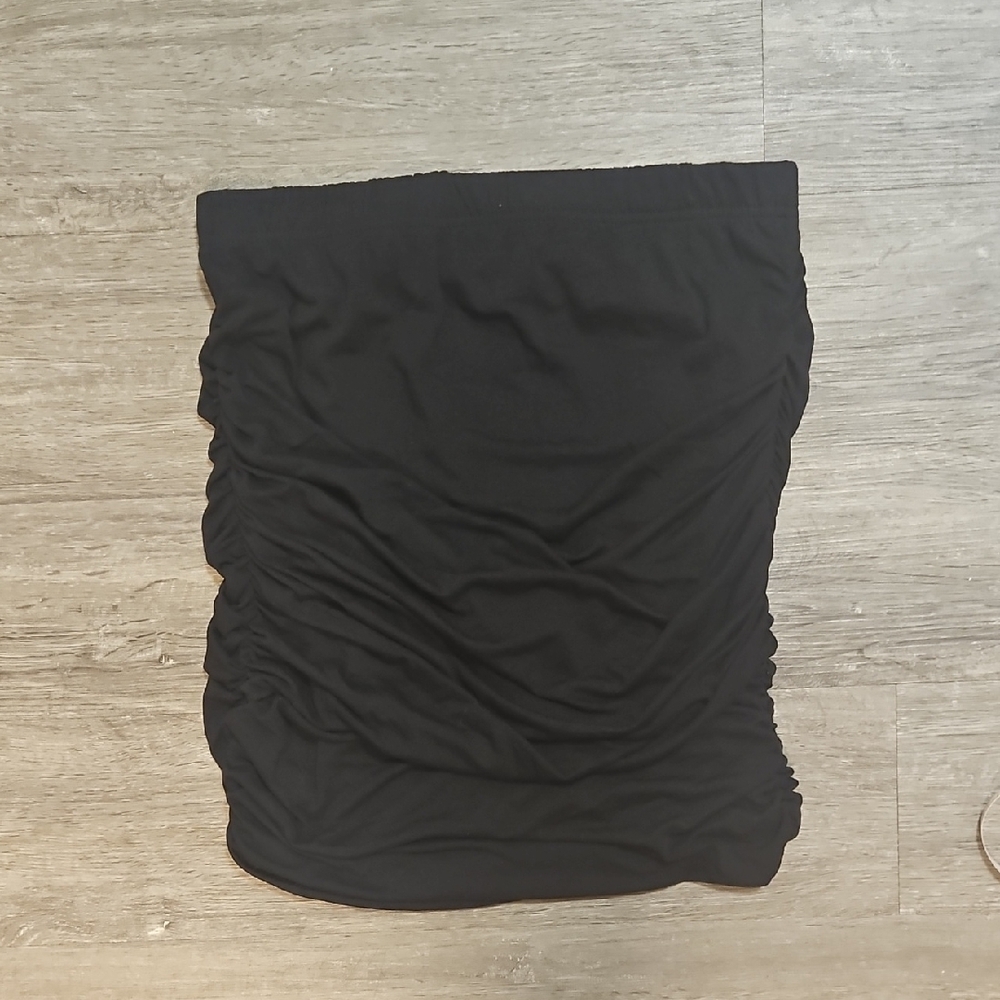 Black Ruched Skirt